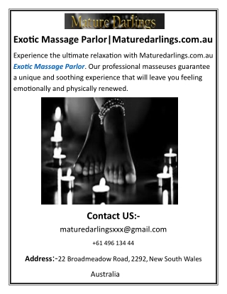 Exotic Massage Parlor  Maturedarlings.com