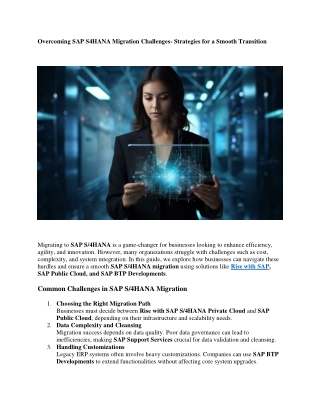 overcoming sap s4hana migration challenges