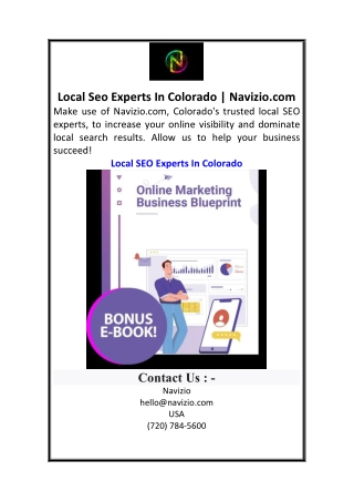 Local Seo Experts In Colorado  Navizio.com