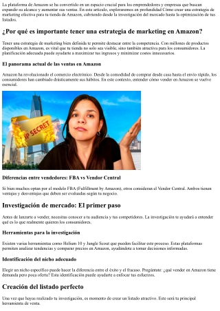 Cómo crear una estrategia de marketing efectiva para tu tienda de Amazon