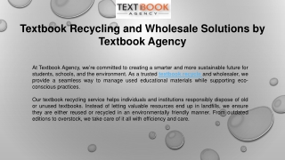 textbook recycling and wholesale solutions