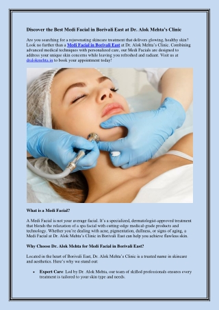Best Medi Facial in Borivali East