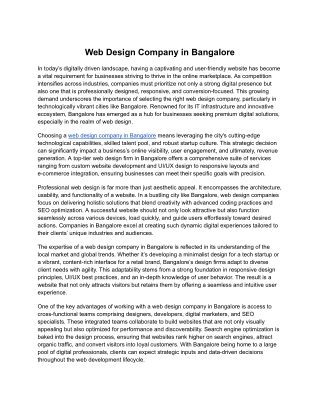 web design company in bangalore