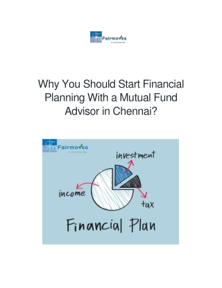 Why You Should Start Financial Planning With a Mutual Fund Advisor in Chennai