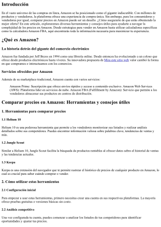 Comparar precios en Amazon: Herramientas y consejos útiles