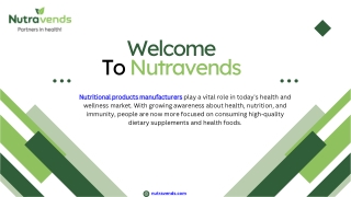 welcome to nutravends