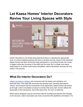 Interior Decorators in Nagpur