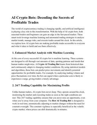ai crypto bots decoding the secrets of profitable