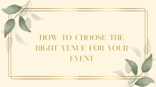 Green Gold Elegant Wedding Planner Presentation