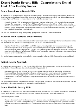 Dental Group of Beverly Hills