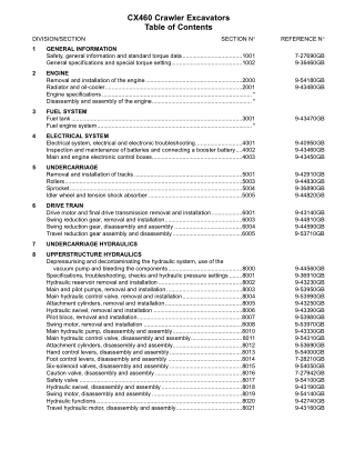 CASE CX460 CRAWLER EXCAVATOR Service Repair Manual Instant Download