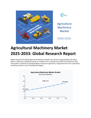 Agricultural Machinery Market Insights 2025-2033
