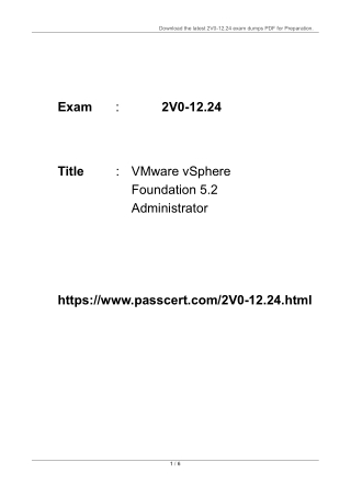 download the latest 2v0 12 24 exam dumps