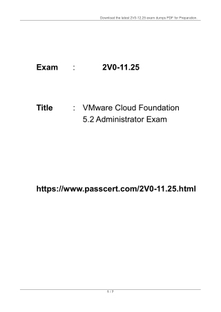 download the latest 2v0 12 25 exam dumps
