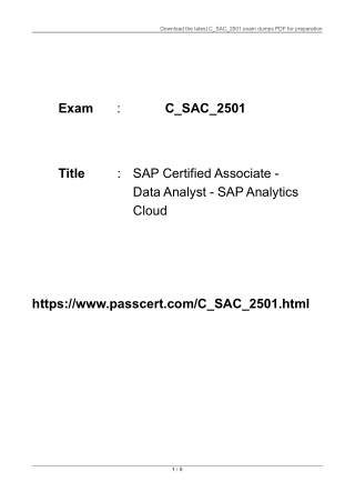 download the latest c sac 2501 exam dumps
