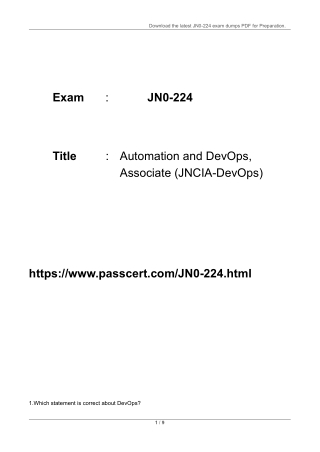 download the latest jn0 224 exam dumps