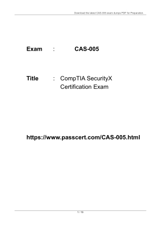 download the latest cas 005 exam dumps