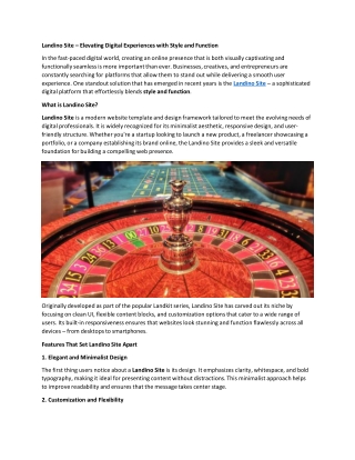 landino site elevating digital experiences with