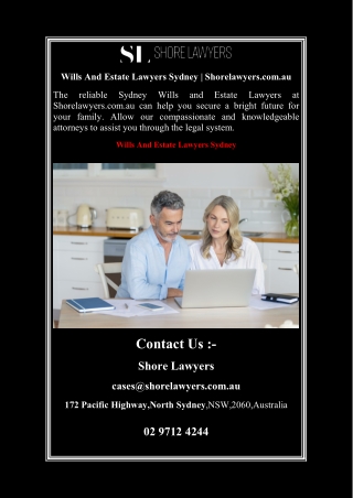 Wills And Estate Lawyers Sydney | Shorelawyers.com.au