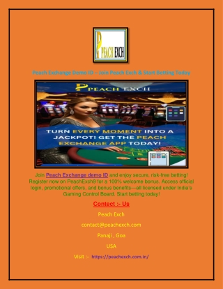 peach exchange demo id join peach exch start