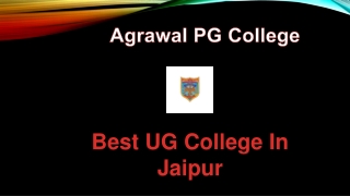 Best UG College in Jaipur