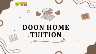 Explore the Best Tutor Jobs in Dehradun with Doon Home Tuition