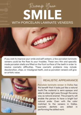 Revamp Your Smile with Porcelain Laminate Veneers