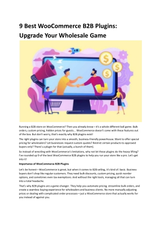 Best WooCommerce B2B Plugins: Upgrade Your Wholesale Game