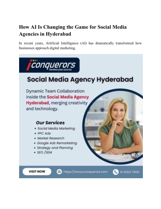 How AI Is Changing the Game for Social Media Agencies in Hyderabad