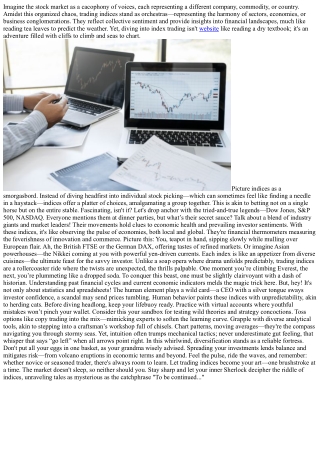 imagine the stock market as a cacophony of voices