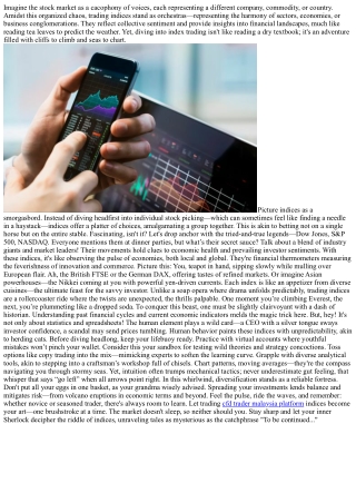 imagine the stock market as a cacophony of voices