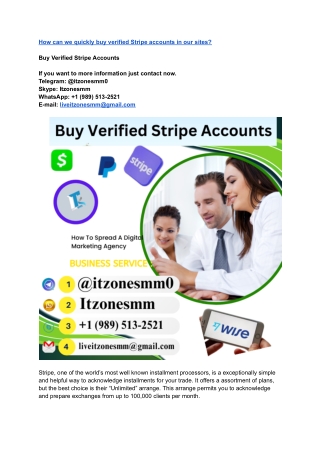 how can we quickly buy verified stripe accounts