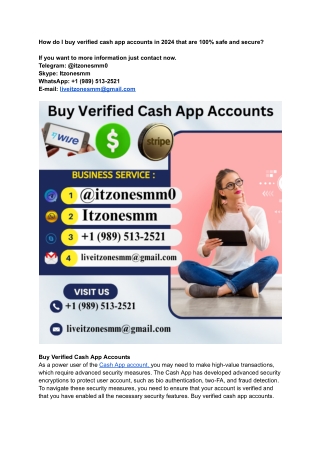 How do I buy verified cash app accounts in 2024 that are 100% safe and secure_
