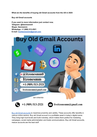 What are the benefits of buying old Gmail accounts from the US in 2025