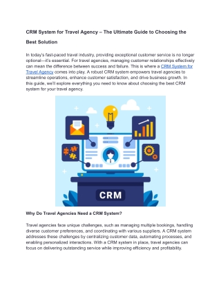 crm system for travel agency the ultimate guide