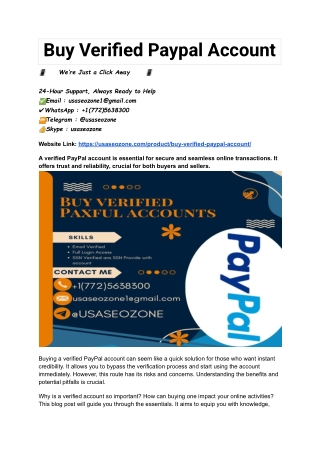 buy verified paypal account