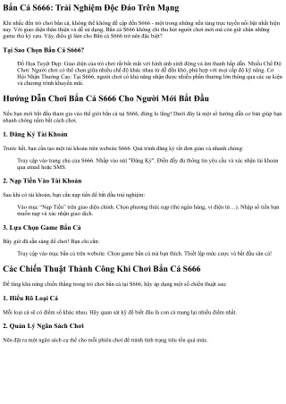 b n c s666 tr i nghi m c o tr n m ng