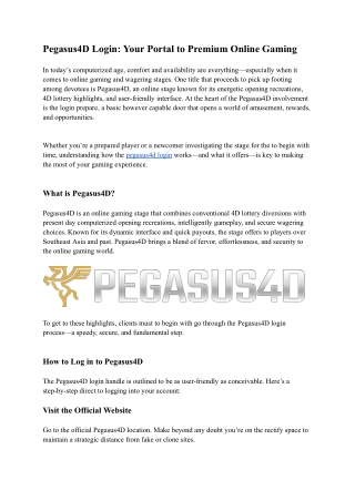 pegasus4d login