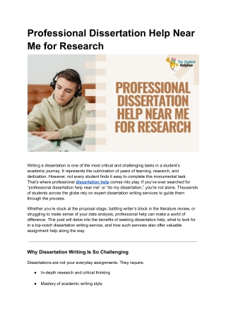 professional dissertation help near
