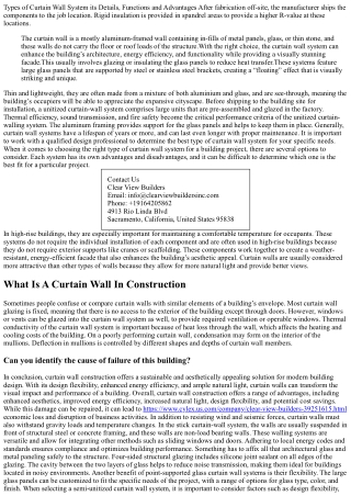 What is Curtain Wall systems?: Types, Components and Advantages