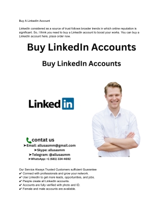 buy a linkedin account linkedin considered