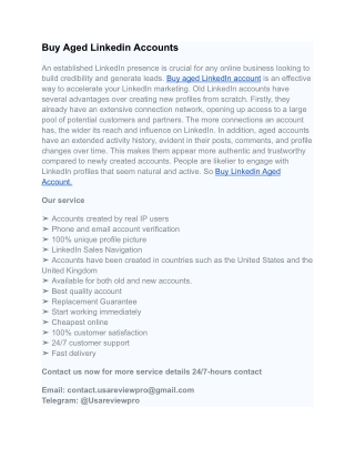 Is It Safe to Buy Aged LinkedIn Accounts in 2025?