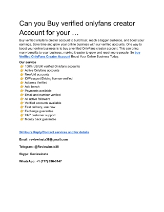 Buying Onlyfans Accounts: A Complete Guide To Boost ...