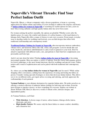 naperville s vibrant threads find your perfect