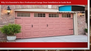Castle Rock Garage Door Installation: Why DIY Just Doesn’t Cut It
