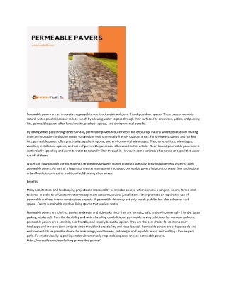 permeable pavers