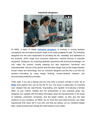 Industrial designers | INDQ