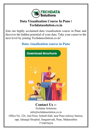 Data Visualization Course In Pune | Techdatasolution.co.in