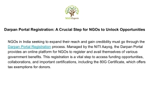 darpan portal registration a crucial step
