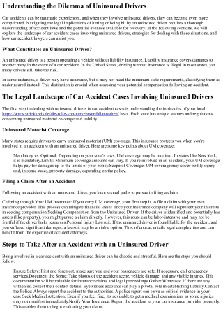 understanding the dilemma of uninsured drivers